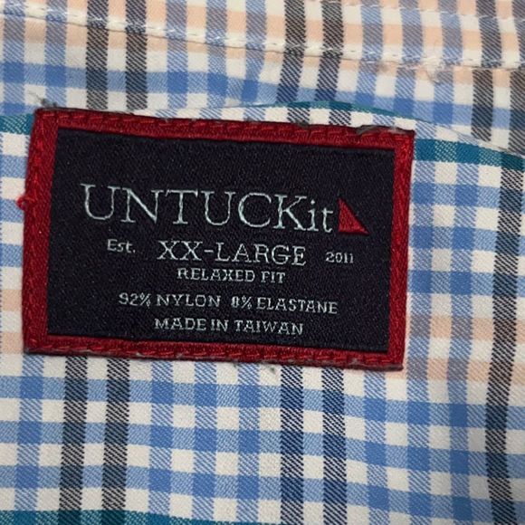 UNTUCKit Relaxed Fit Long Sleeve Plaid Shirt Size XXL - Picture 3 of 3